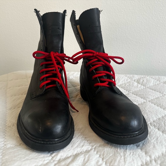Vintage Wolverine World Wide Black Military Combat Boots 1994 - Size 8 1/2 R - Picture 2 of 9